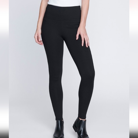 7 For All Mankind Pants - Black Compression Ponte Leggings - Women - 7forallmankind